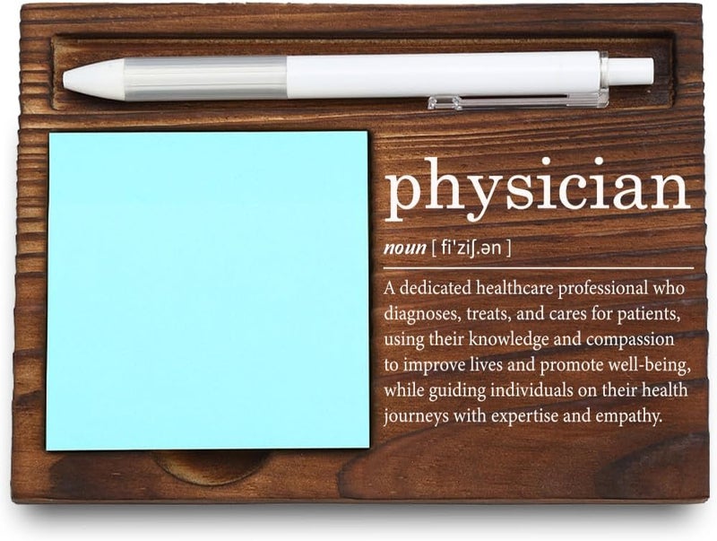 VYNWPDFLI Physician Wooden Desk Organizer, Doctor Office Decor, Medical Professional Gift, Engraved Appreciation Present,LQQ93 - Image 1
